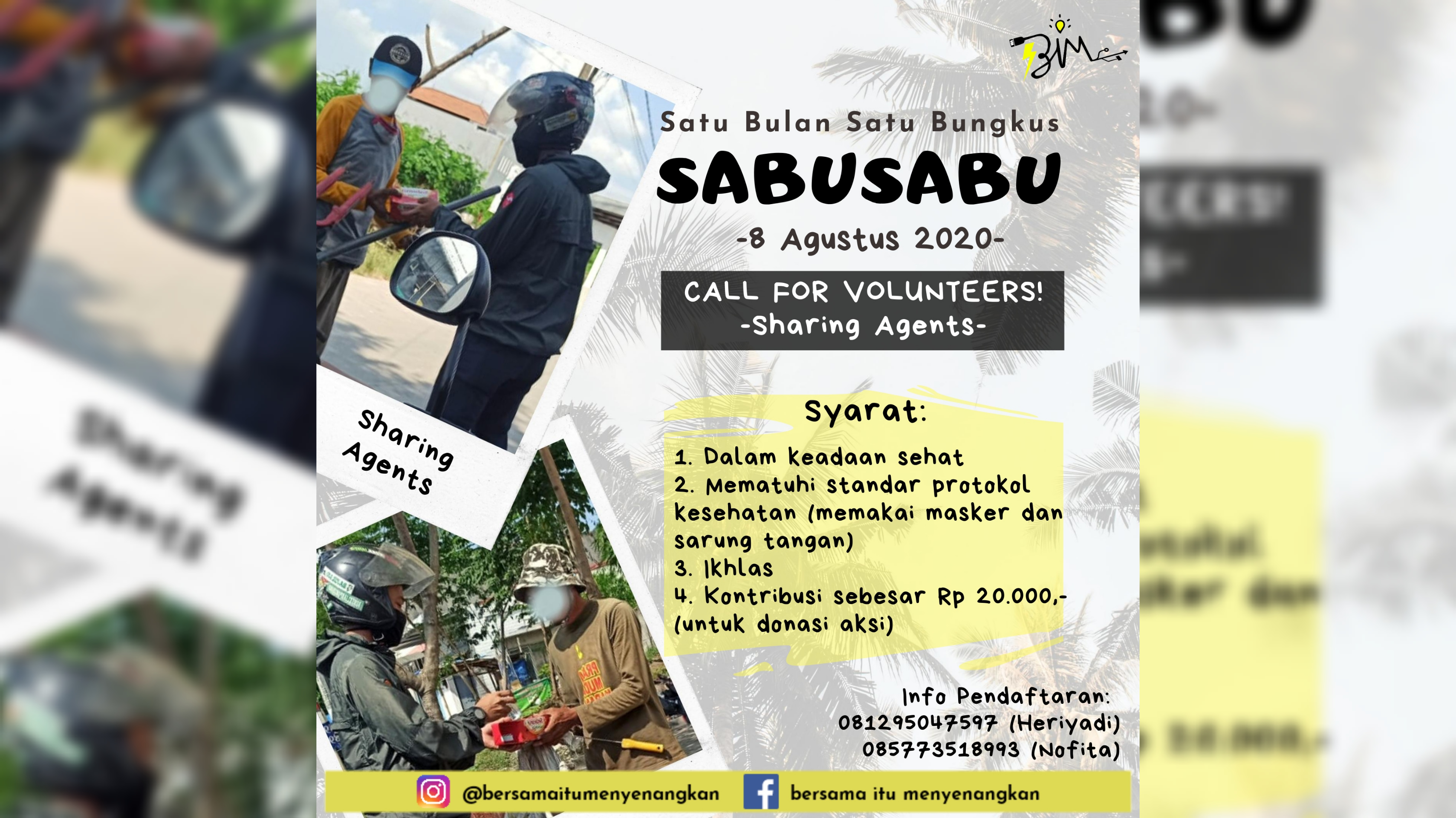 Reaksi Sabu (Relawan Aksi Sabu2-1bln 1bngks nasi)