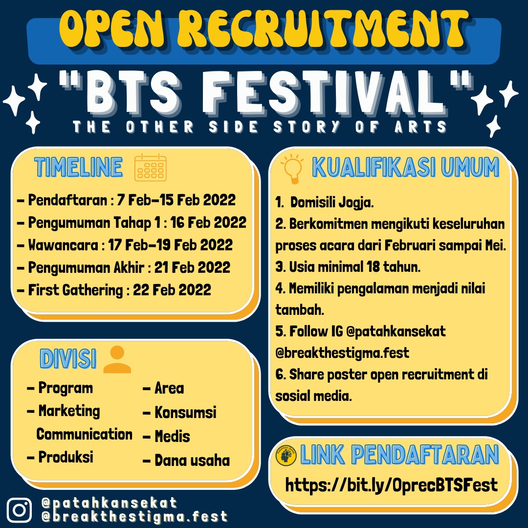 Open Recruitment Volunteer "BTS Festival" 