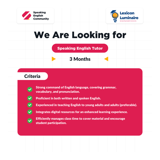 Galeri aktivitas Lexicon Luminaire: Volunteer Online English Tutor ke-4