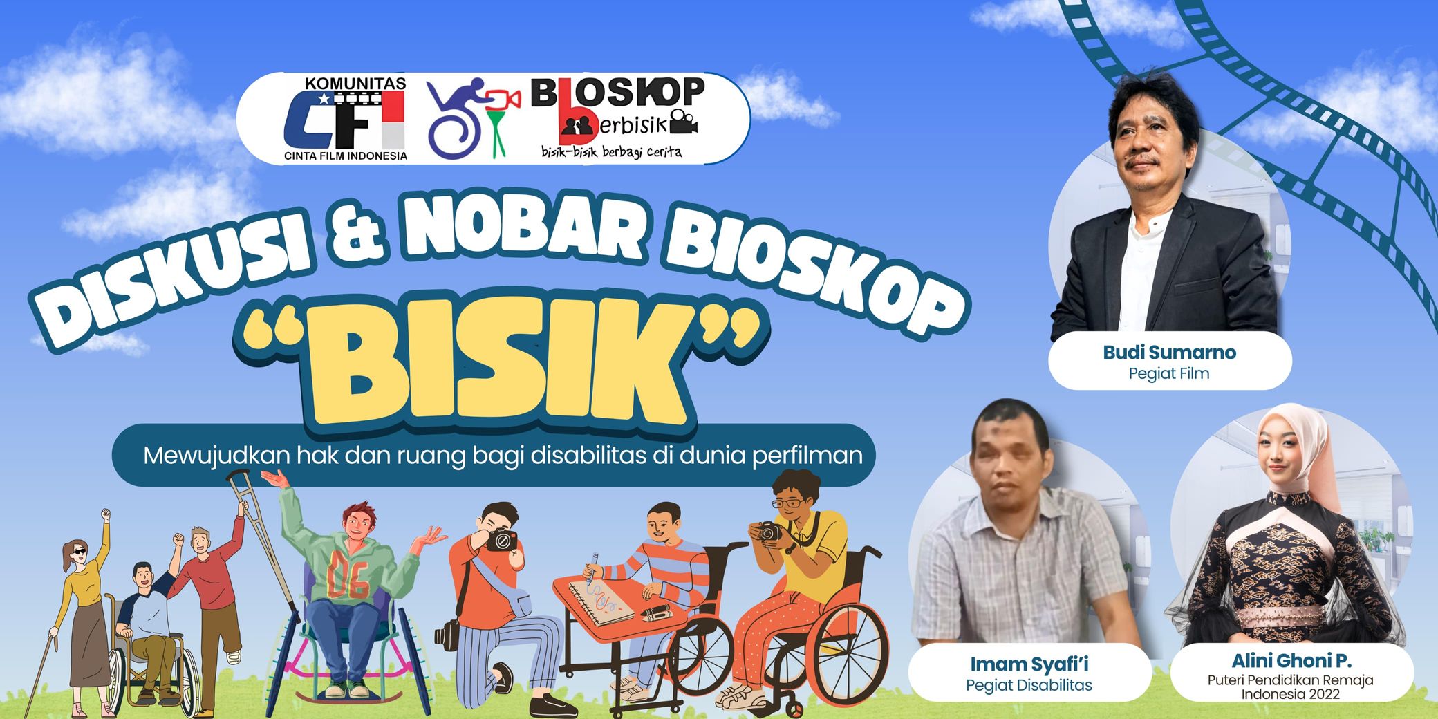 Diskusi & Nobar Bioskop Bisik Perfilman Inklusif