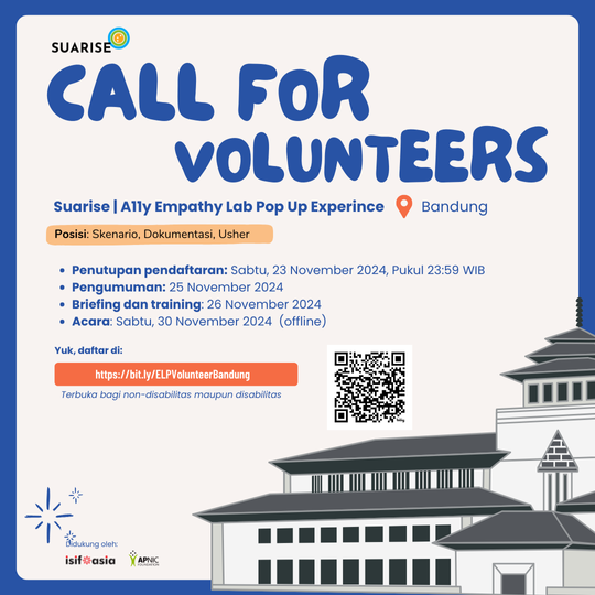 Rekrutmen Relawan Emphaty Lab Pop Up Bandung