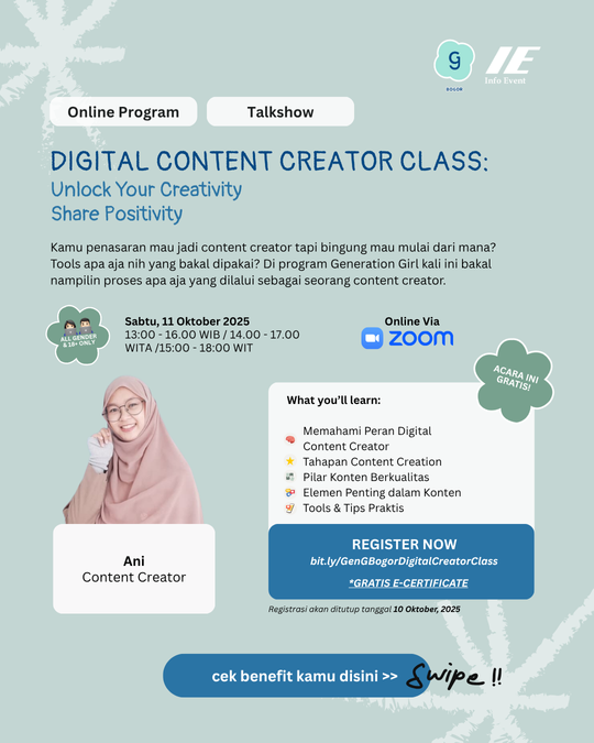 Galeri aktivitas Digital Content Creator Class ke-2