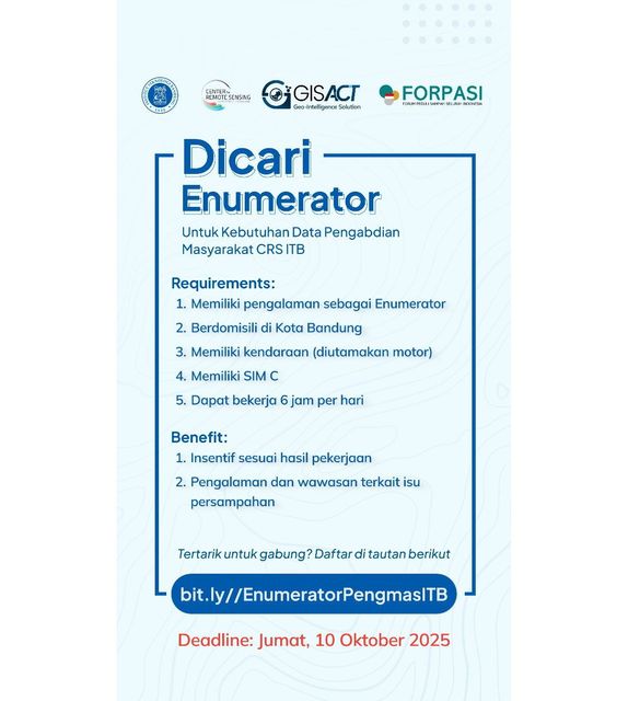 Galeri aktivitas Enumerator Pengabdian Masyarakat CRS ITB ke-2