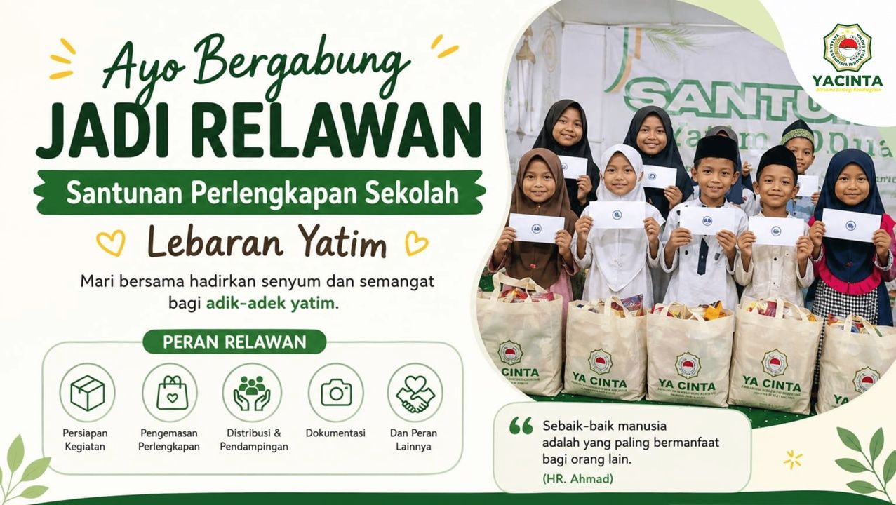 Relawan Santunan Alat Sekolah Lebaran Yatim