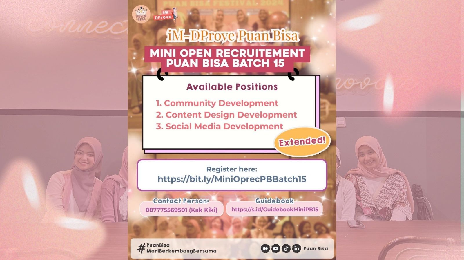 MINI OPEN RECRUITMENT PUAN BISA BATCH 15