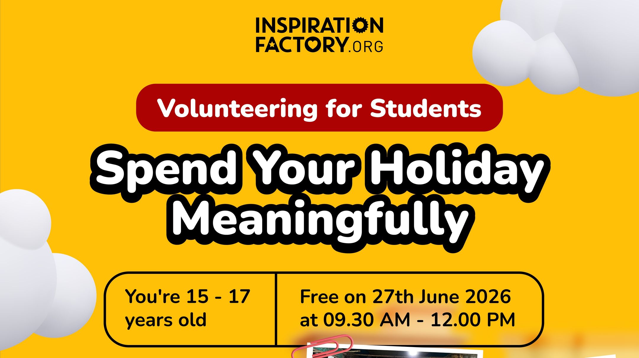 SPEND YOUR HOLIDAY MEANINGFULLY