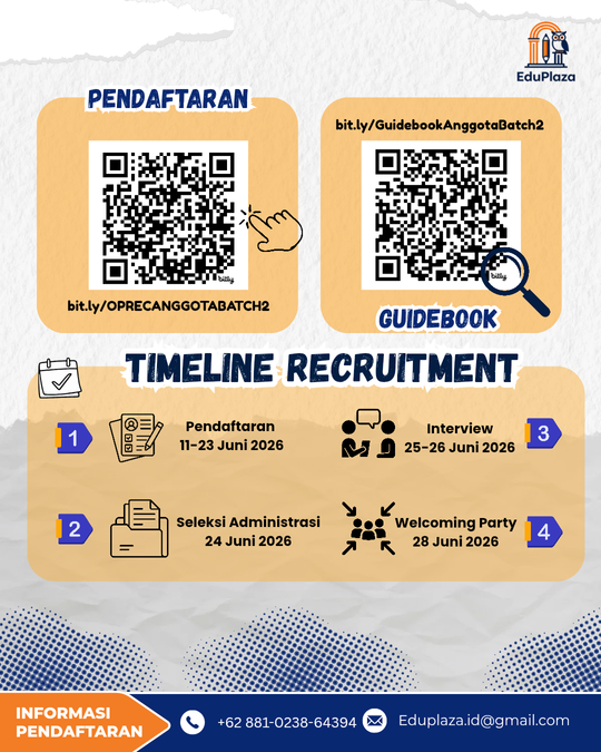 Galeri aktivitas Open Recruitment Anggota EduPlaza Batch2 ke-3