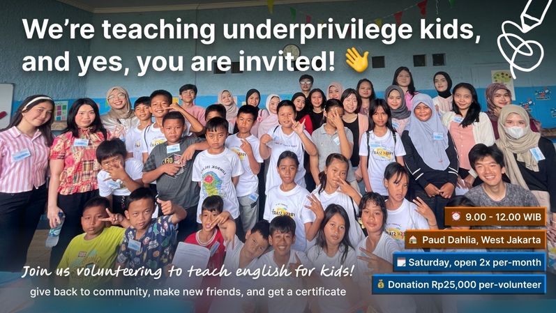 Calling you who like teaching children in JKT