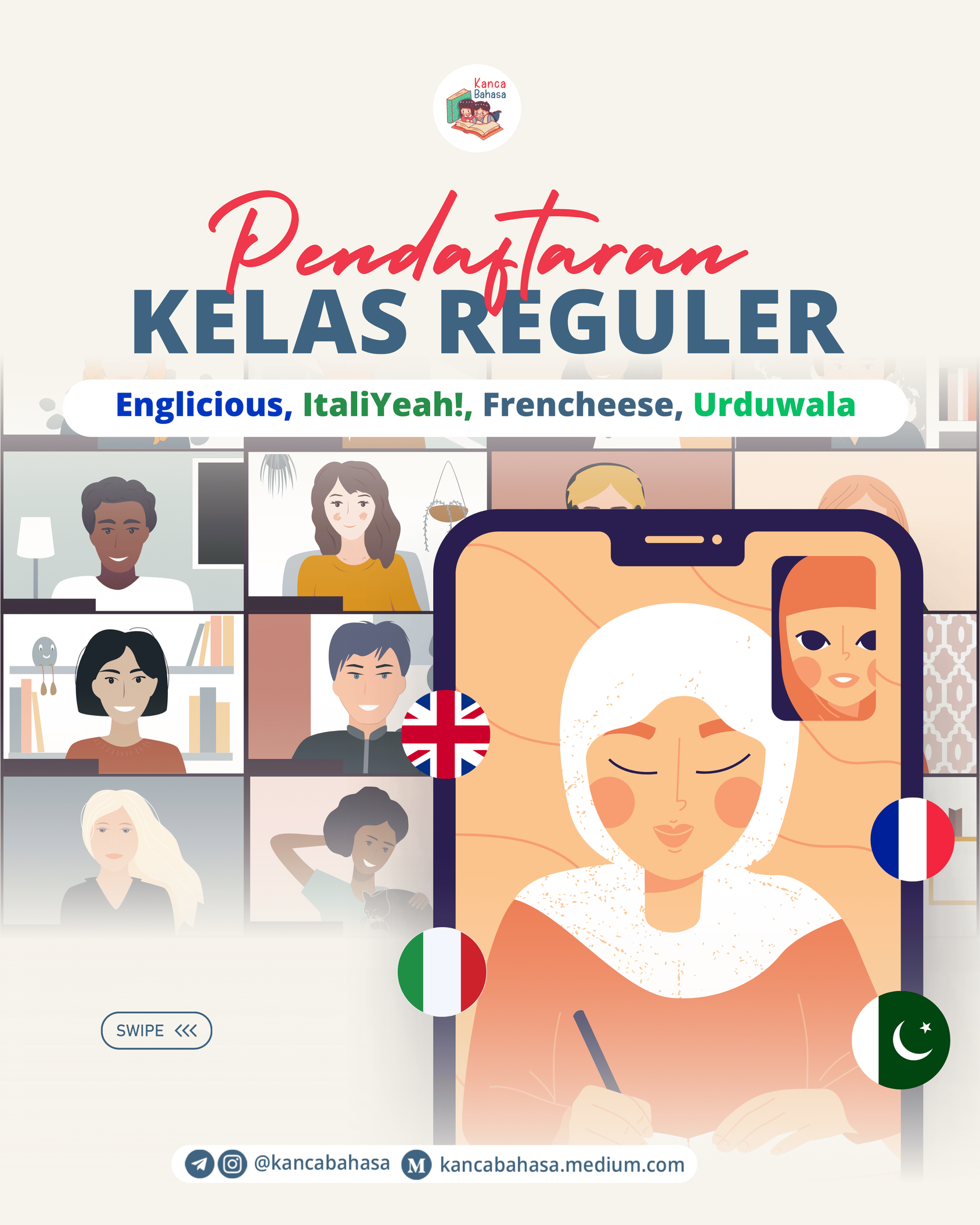 Galeri aktivitas Belajar Bahasa Asing GRATIS by Kanca Bahasa ke-2