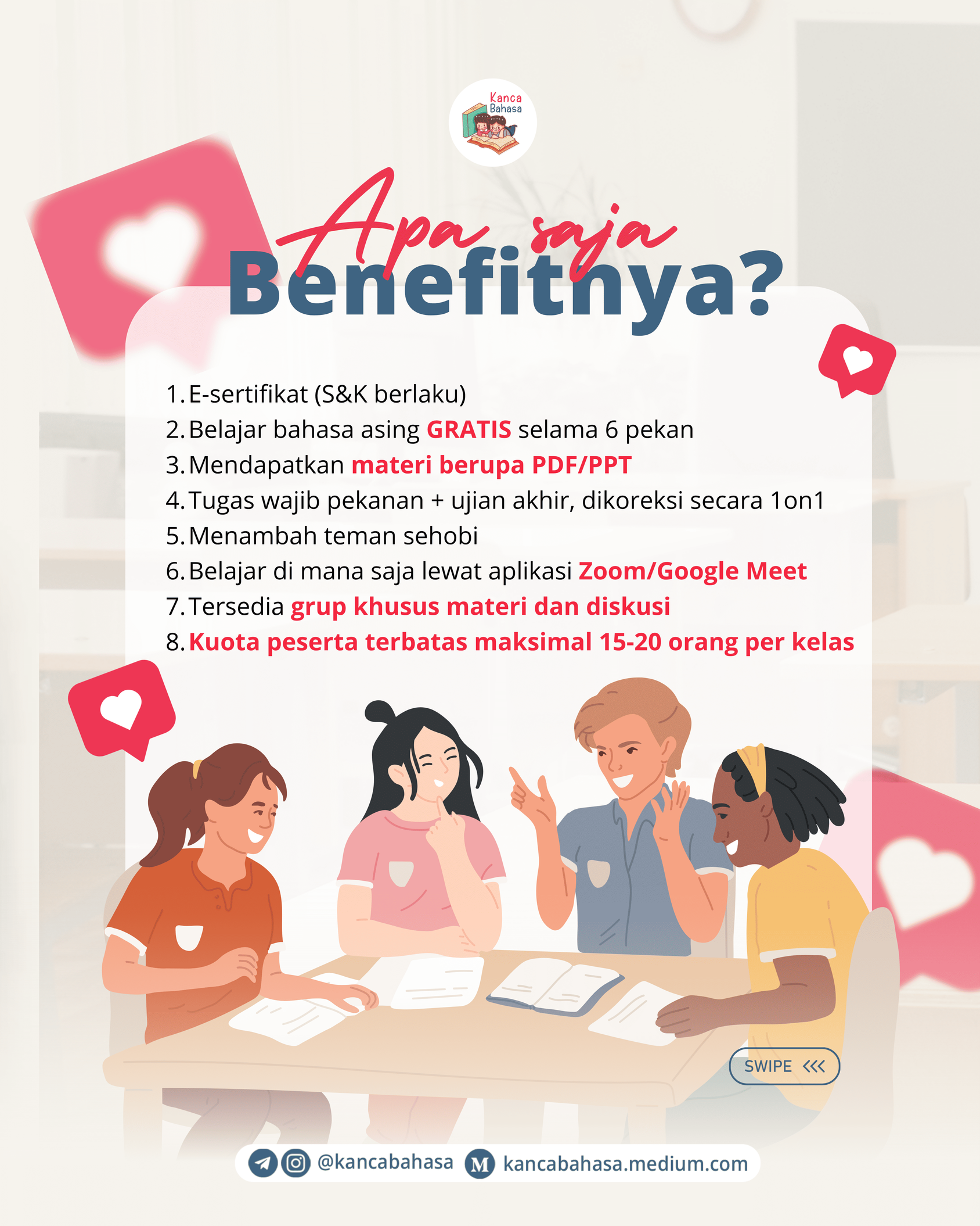 Galeri aktivitas Belajar Bahasa Asing GRATIS by Kanca Bahasa ke-3