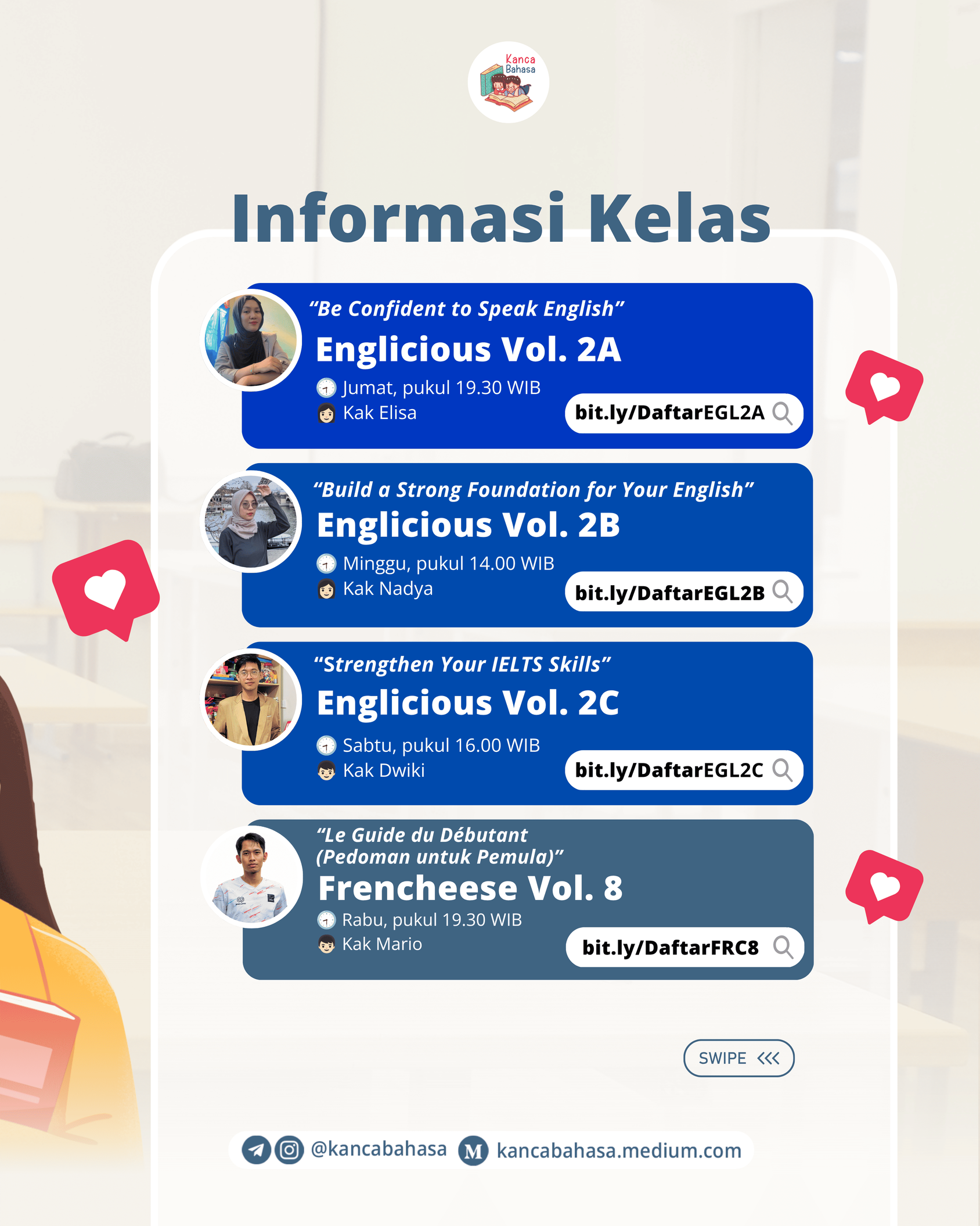 Galeri aktivitas Belajar Bahasa Asing GRATIS by Kanca Bahasa ke-5