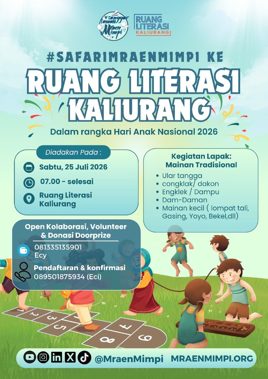 Galeri aktivitas #SAFARIMRAENMIMPI KE RUANG LITERASI KALIURANG ke-3