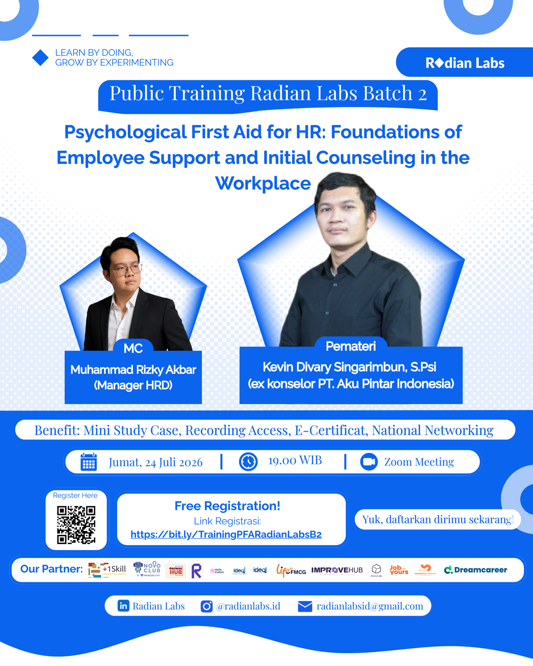 Galeri aktivitas Public Training: Psychological First Aid for HR ke-2