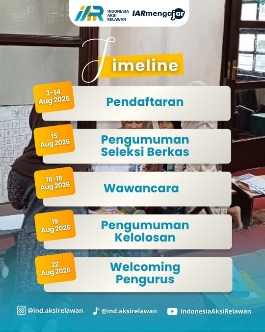 Galeri aktivitas OPEN RECRUITMENT PENGURUS IAR MENGAJAR ke-6
