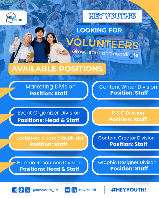 Galeri aktivitas Hey Youth Open Recruitment ke-3