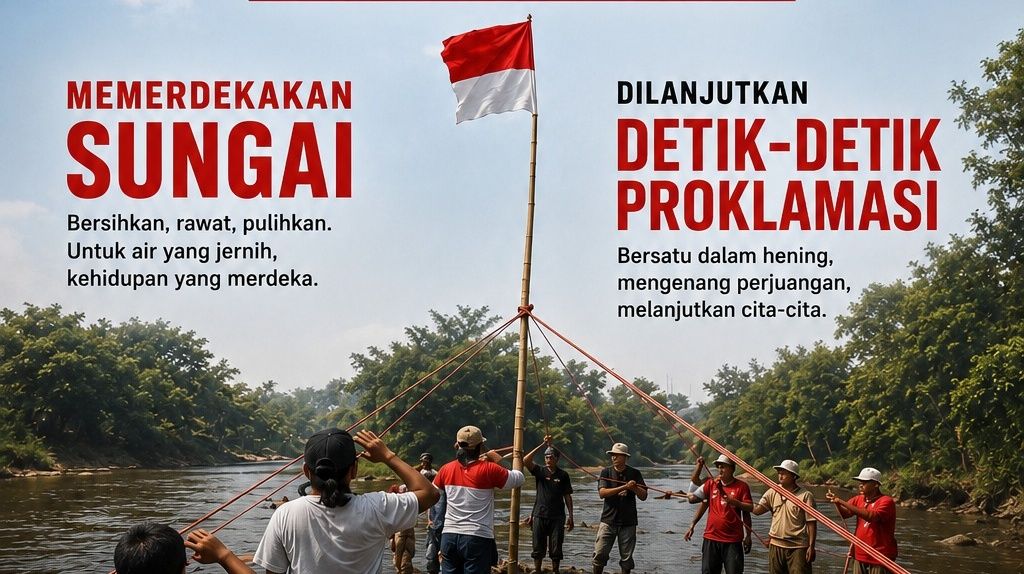 Clean & Edukasi 17 merah putih for Ciliwung