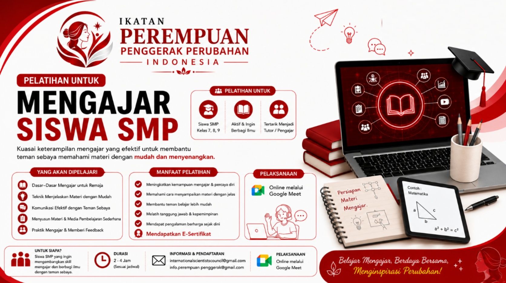 PELATIHAN WANITA MENGAJAR SISWA SMP - BATCH#1