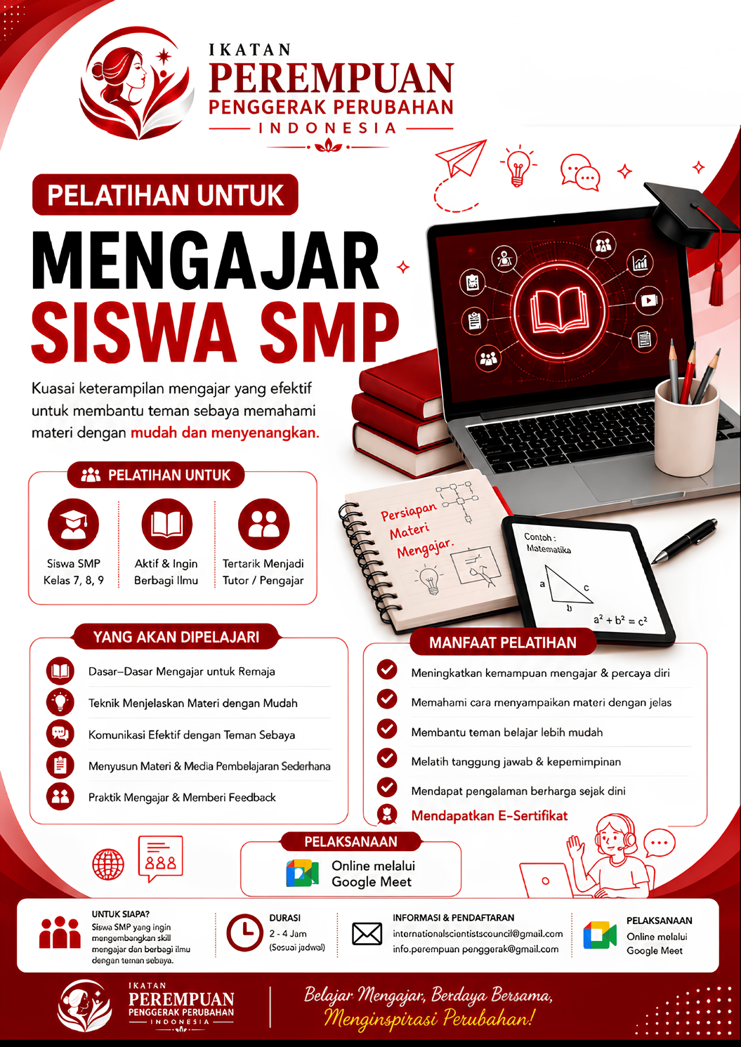 Galeri aktivitas PELATIHAN PEREMPUAN MENGAJAR SISWA SMP - BATCH#1 ke-2