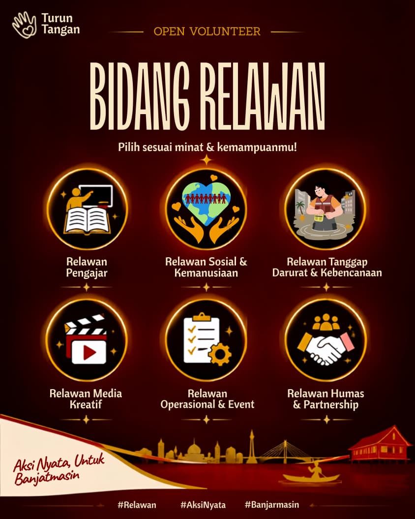 Galeri aktivitas OPEN VOLUNTEER TURUNTANGAN BANJARMASIN 2026 ke-3