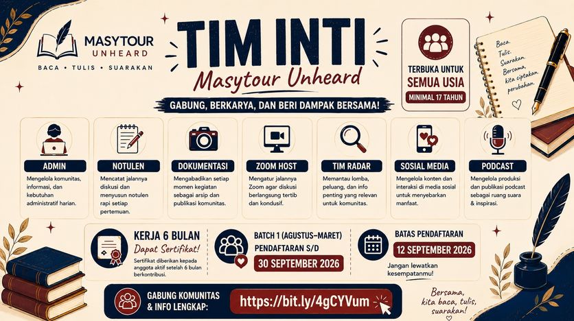 Open Recruitment Tim Inti Masytour Unheard