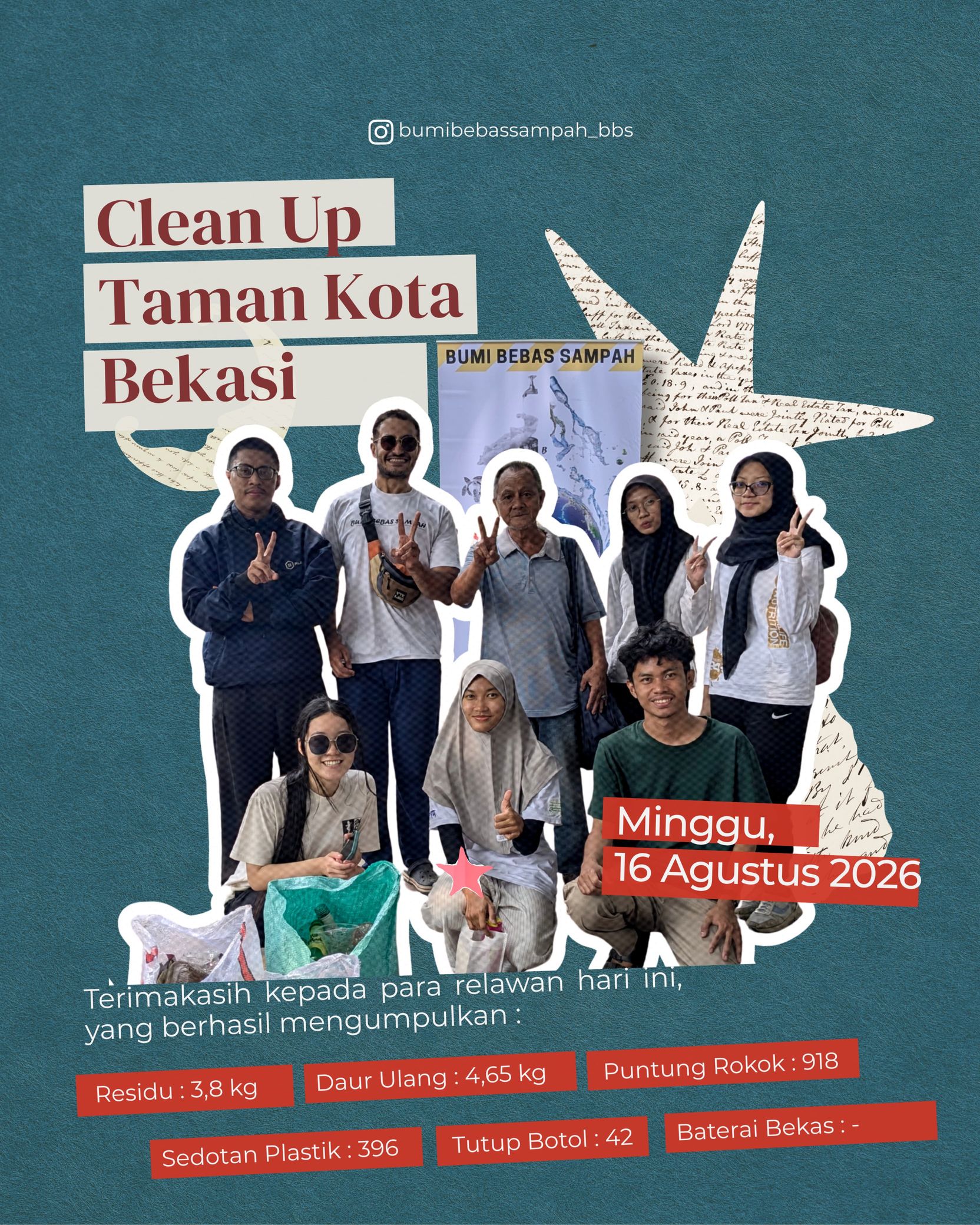 Galeri aktivitas Clean Up Taman Kota Bekasi ke-2