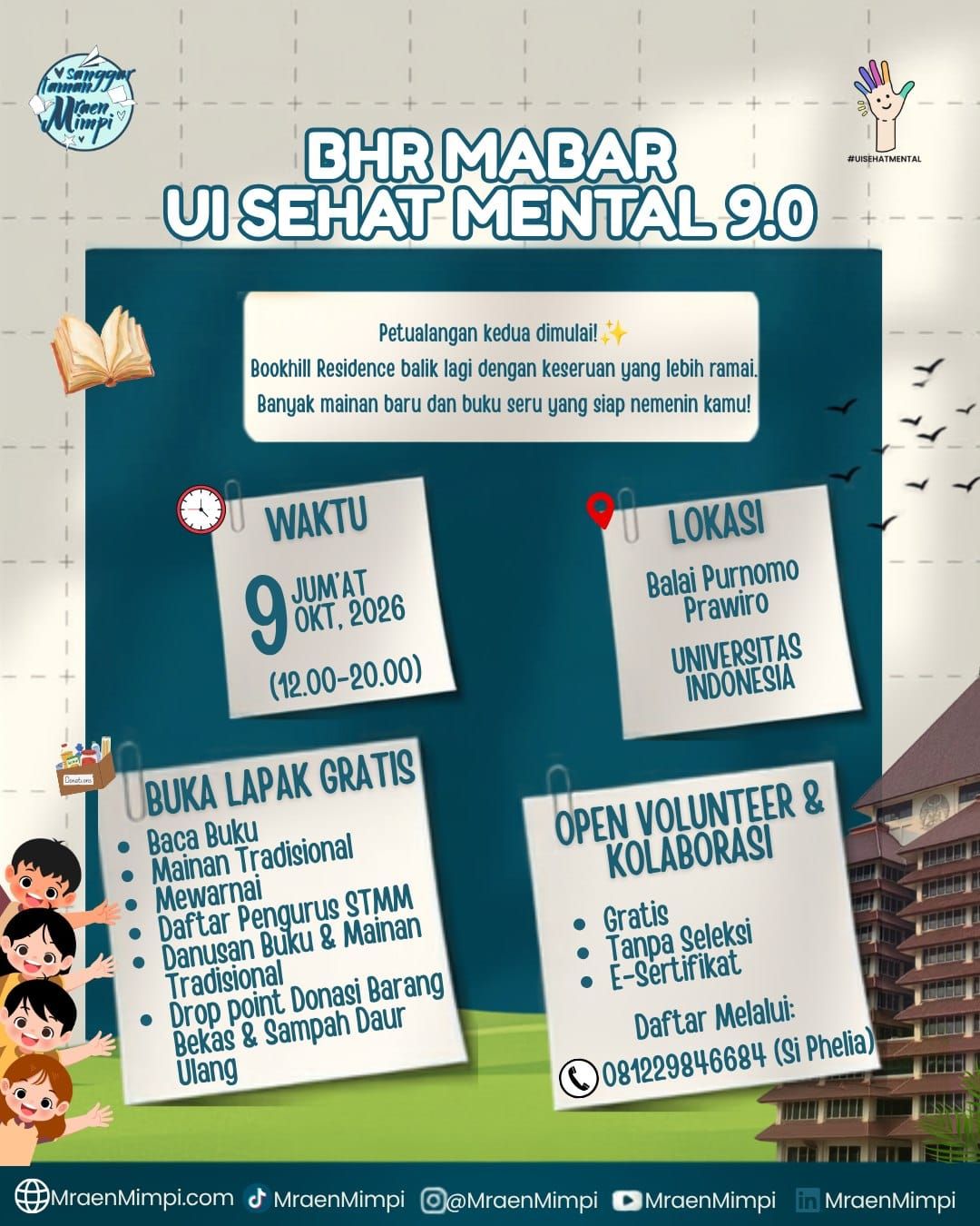 Galeri aktivitas BHR MABAR KE UI SEHAT MENTAL 9.0 ke-3