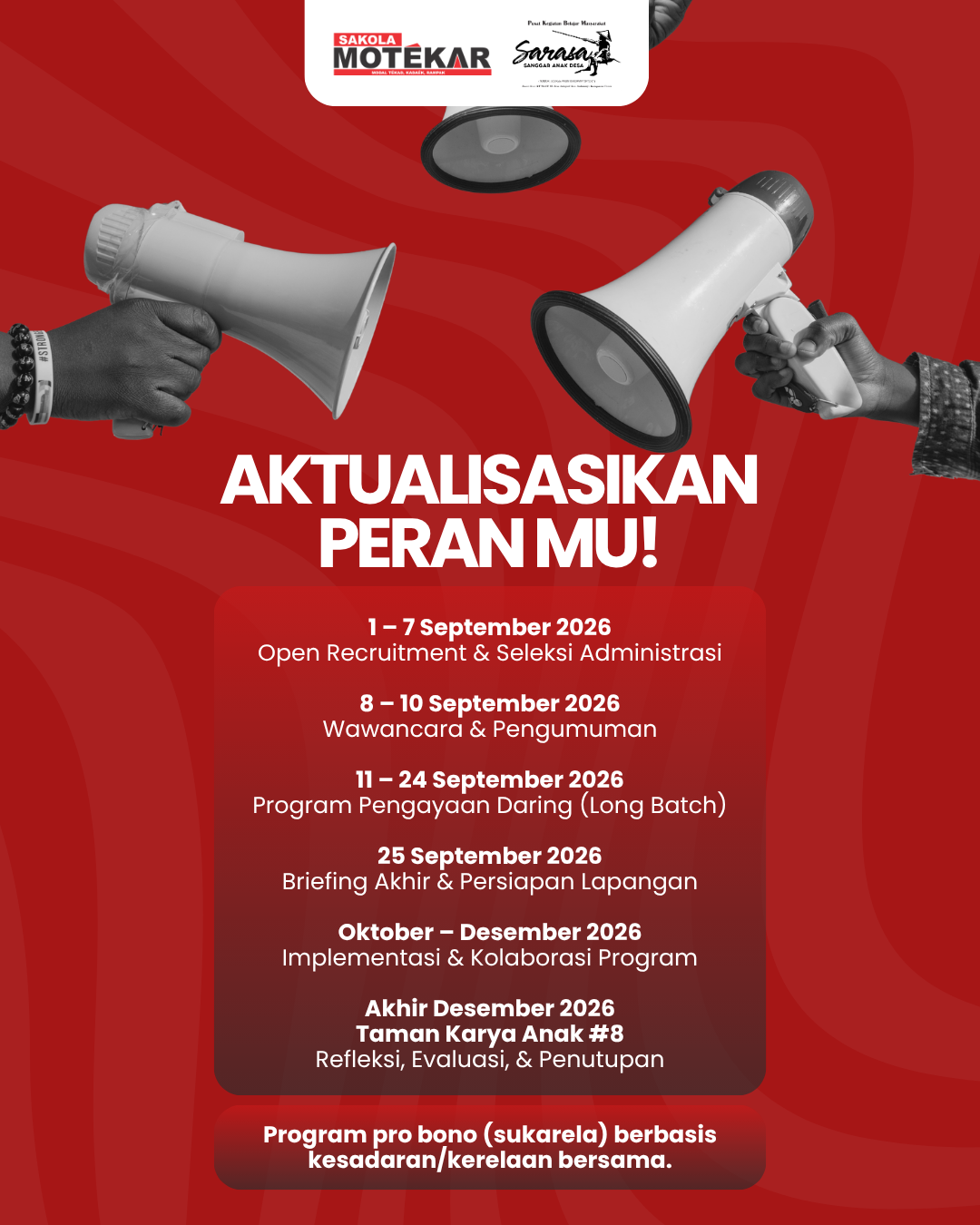 Galeri aktivitas Relawan Fasilitator Anak (September–Desember 2026) ke-10