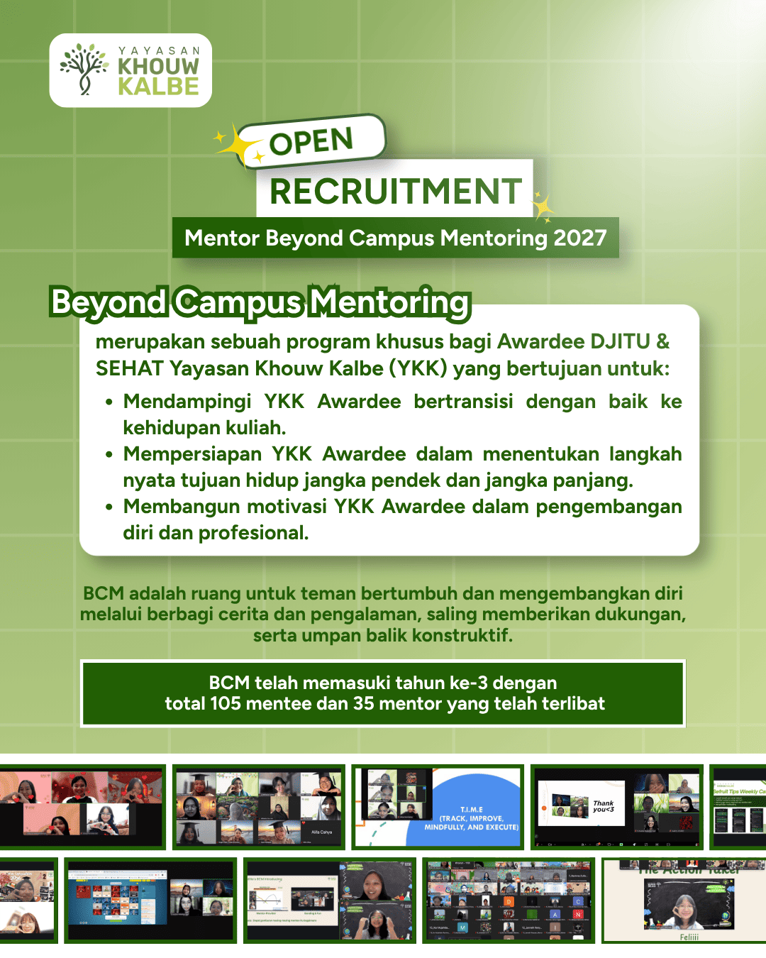 Galeri aktivitas Beyond Campus Mentorin 2027 ke-3