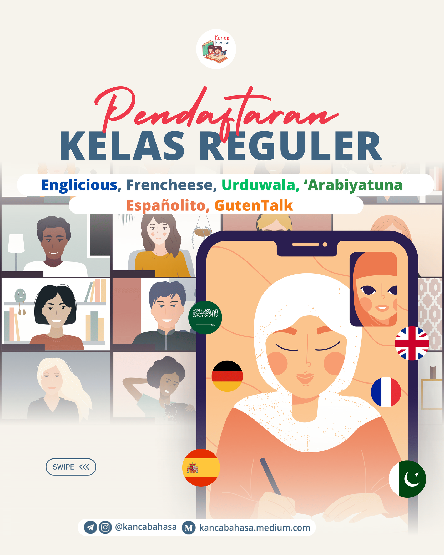Galeri aktivitas Belajar Bahasa Asing GRATIS by Kanca Bahasa ke-2