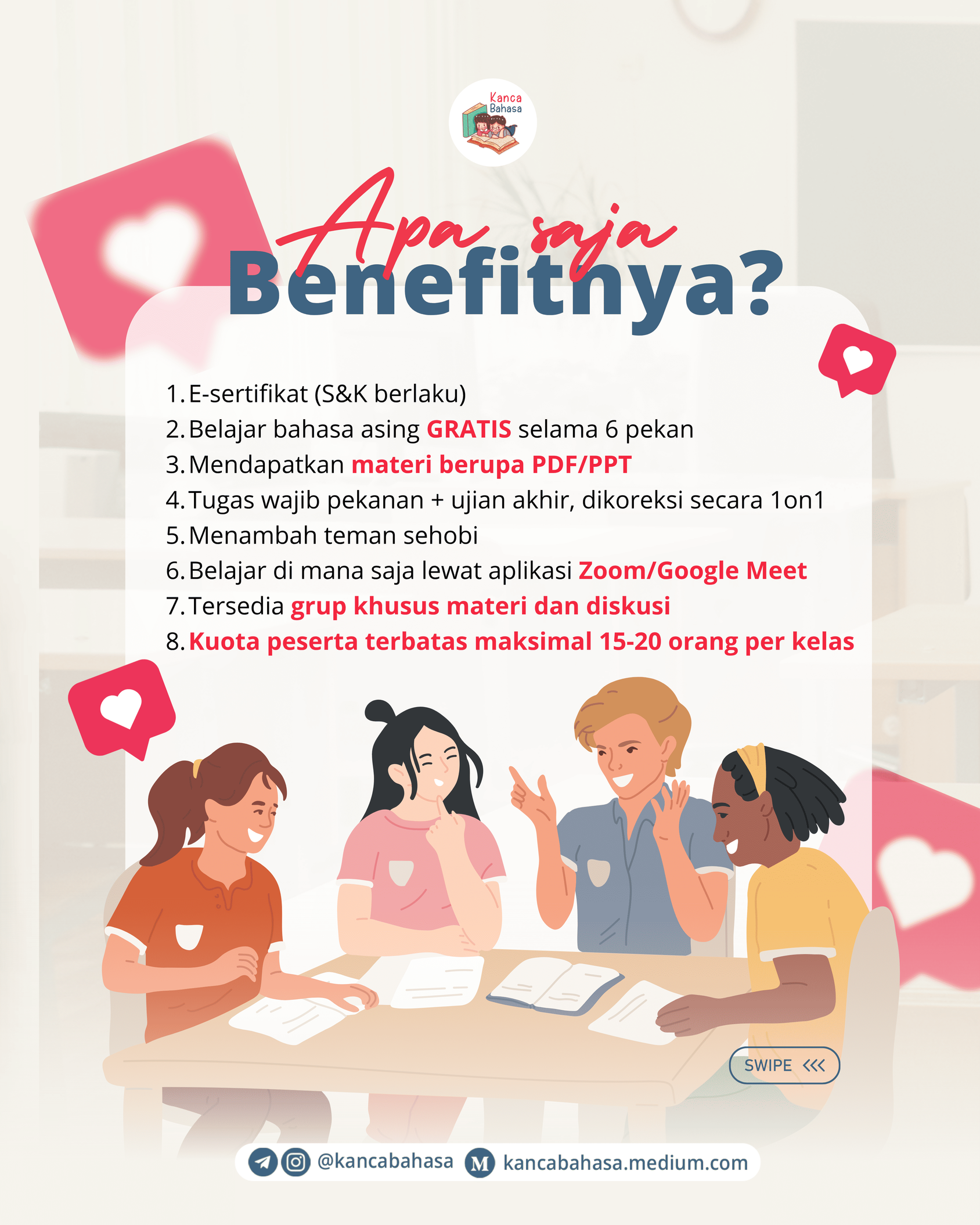 Galeri aktivitas Belajar Bahasa Asing GRATIS by Kanca Bahasa ke-3