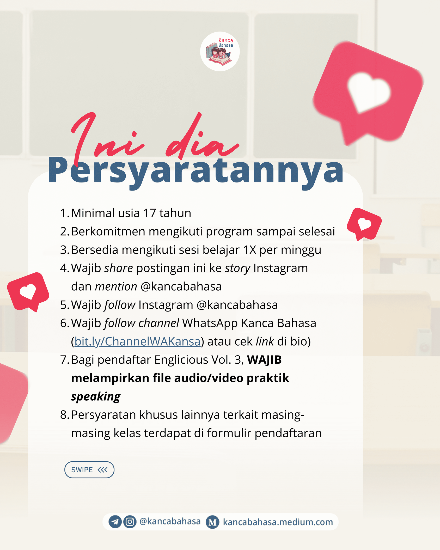 Galeri aktivitas Belajar Bahasa Asing GRATIS by Kanca Bahasa ke-4