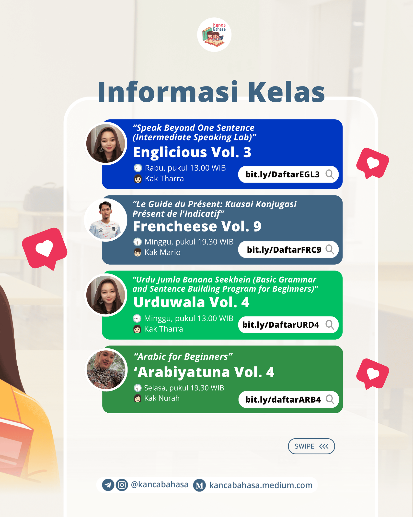 Galeri aktivitas Belajar Bahasa Asing GRATIS by Kanca Bahasa ke-5