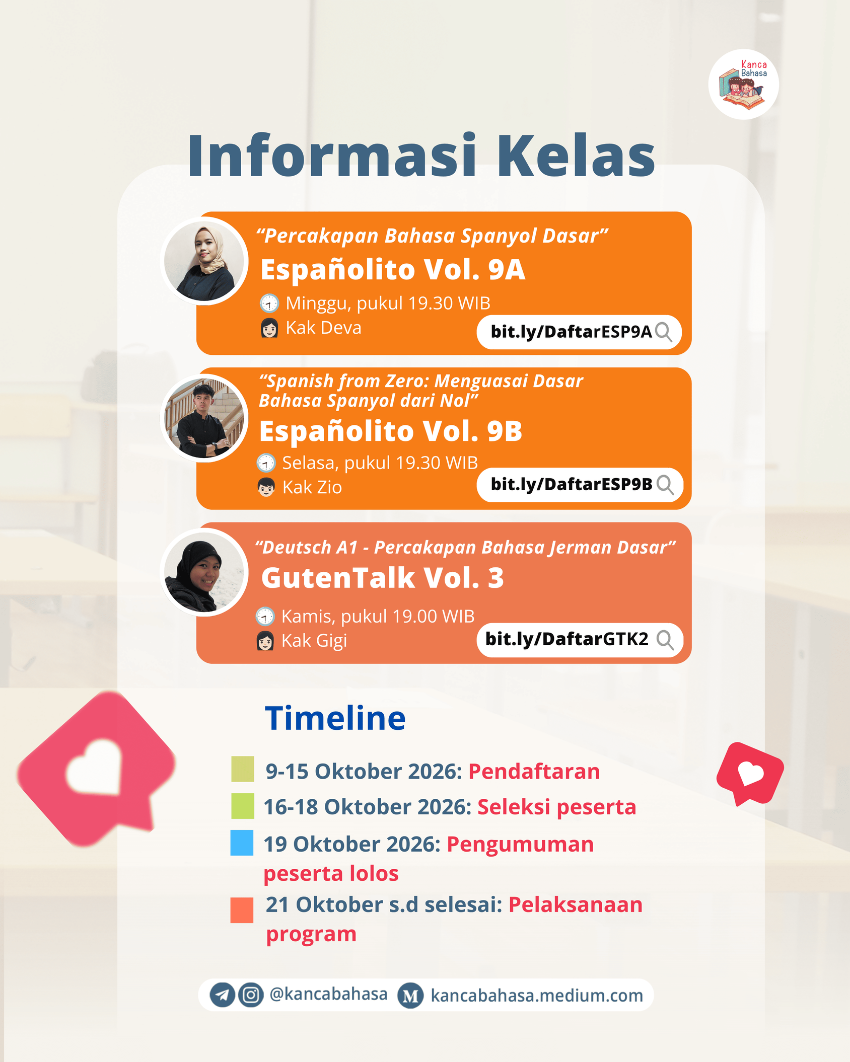 Galeri aktivitas Belajar Bahasa Asing GRATIS by Kanca Bahasa ke-6