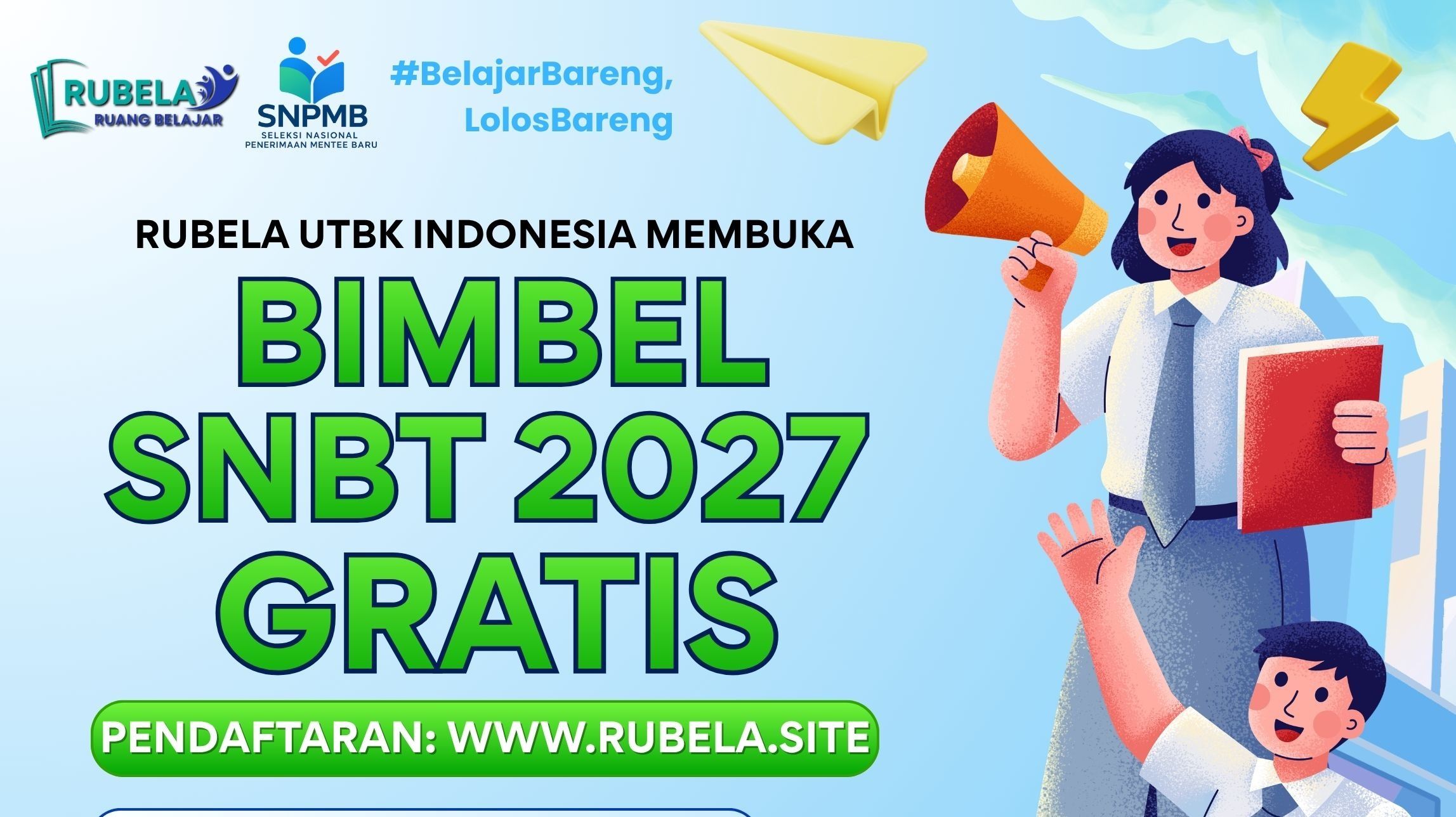 Pendaftaran Siswa/Siswi Bimbel UTBK RUBELA